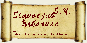 Slavoljub Maksović vizit kartica